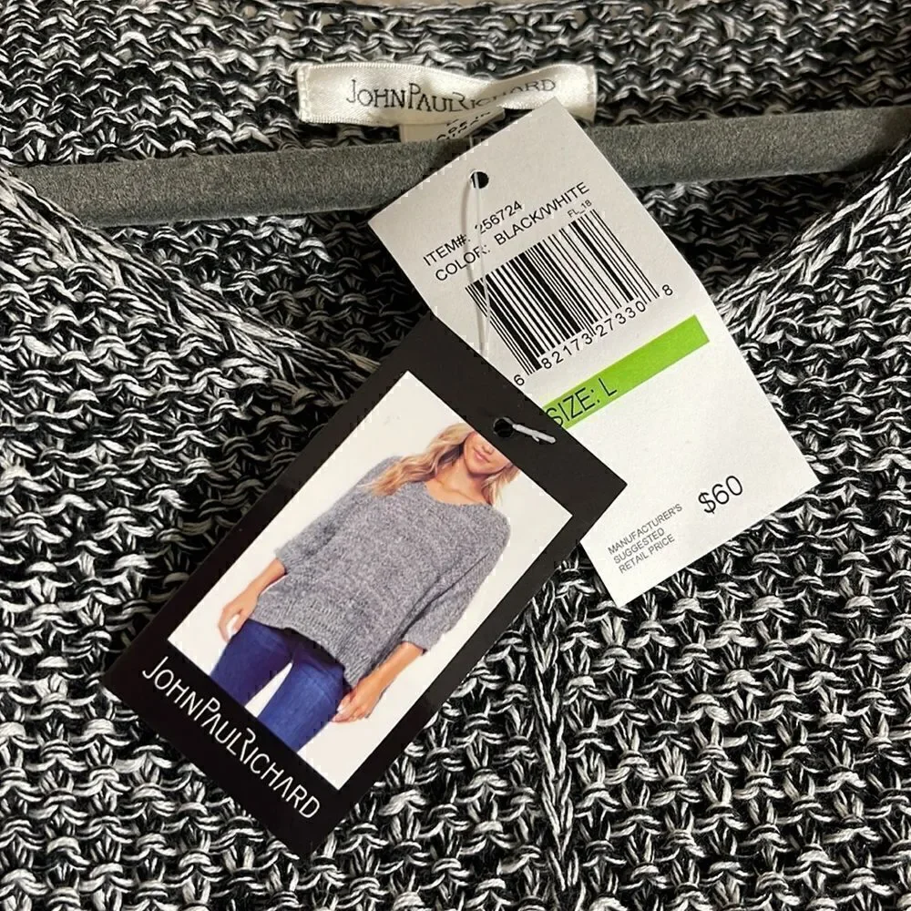 John paul Richard knit dolman 3/4 sleeve sweater‎